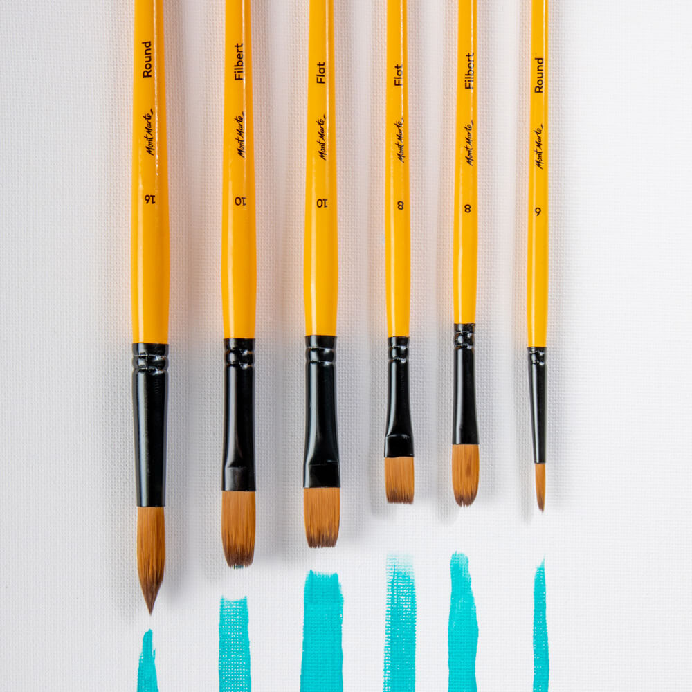 ფუნჯების ნაკრები სინთეთიკური (აკრილის) MM Gallery Series Brush Set Acrylic 6pc