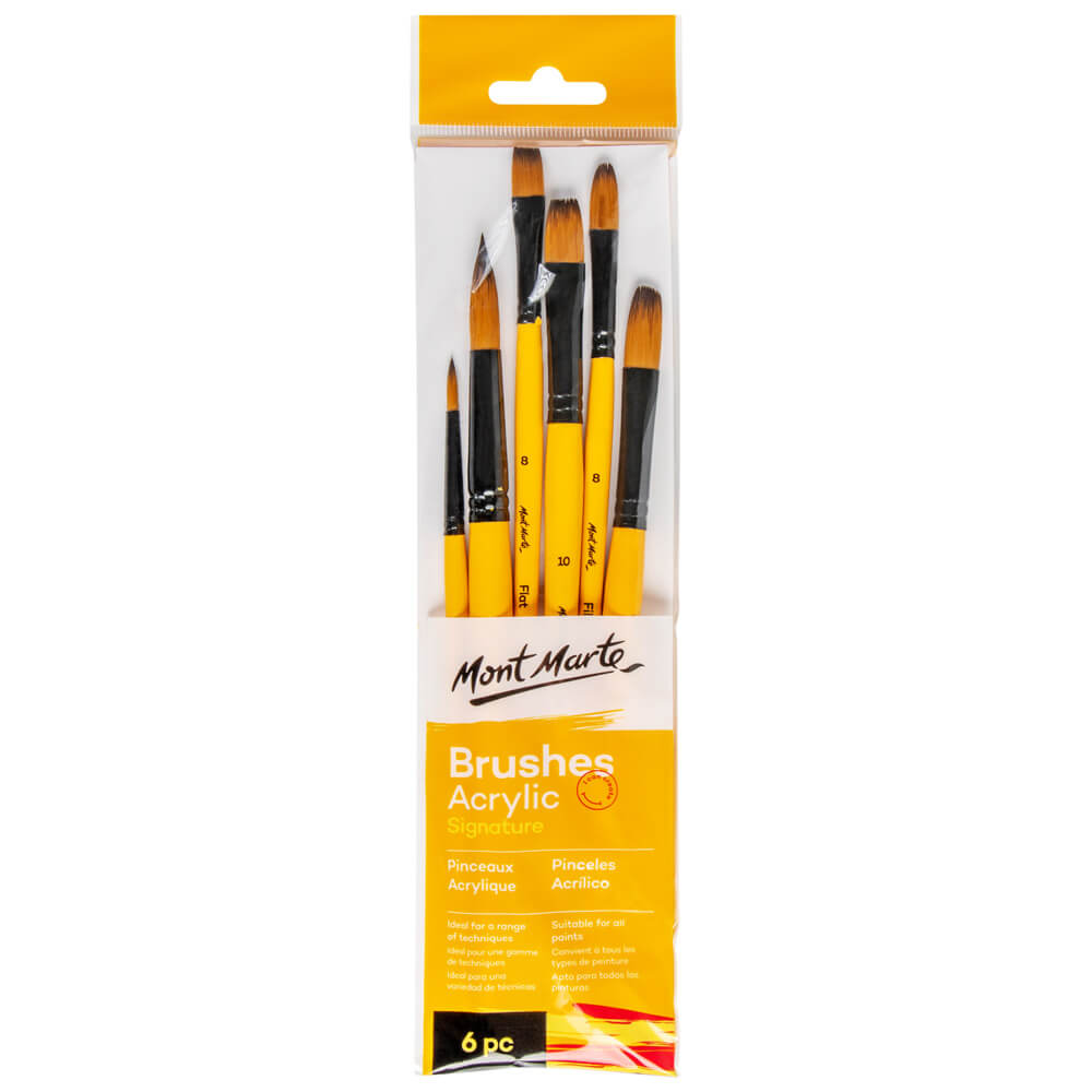 ფუნჯების ნაკრები სინთეთიკური (აკრილის) MM Gallery Series Brush Set Acrylic 6pc