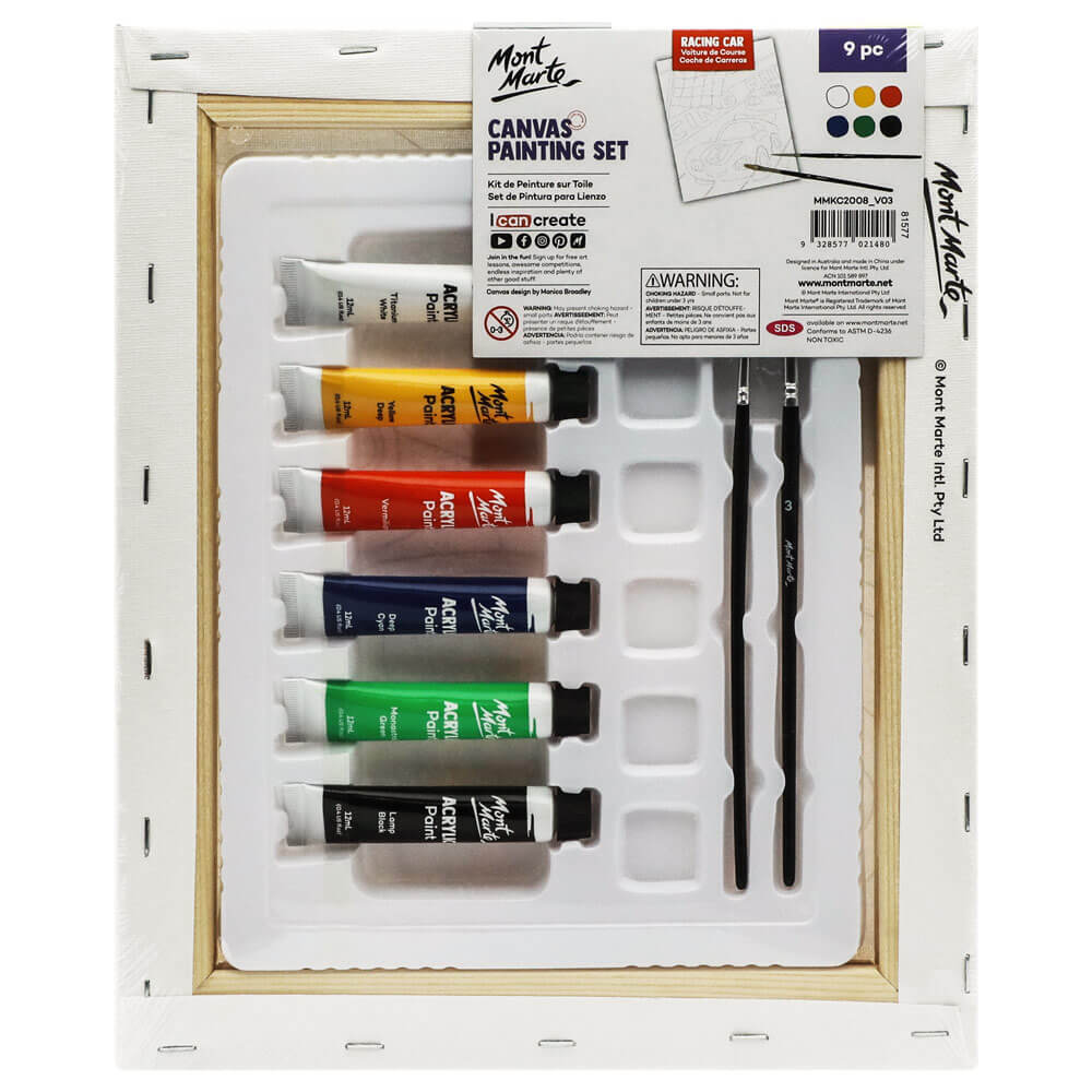 M.M. Kids Paint Me Set 9pce - Racing M.M. Kids Paint Me Set 9pce - Racing Cars