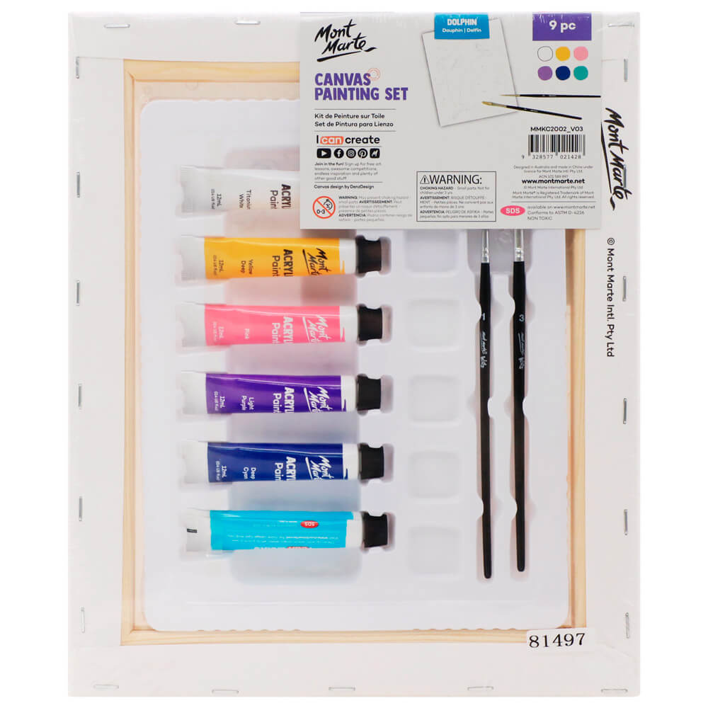 MM Kids Paint Me Set 10pc - Dolphin