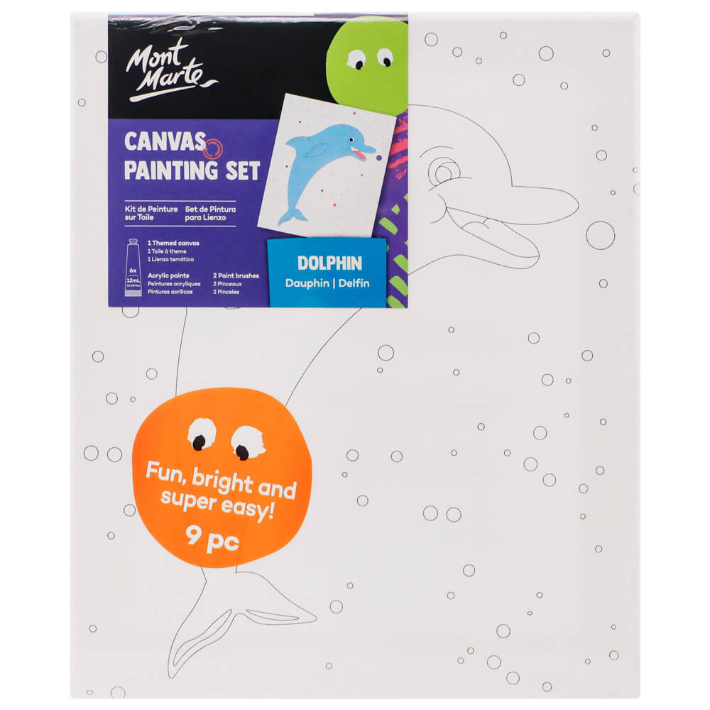 MM Kids Paint Me Set 10pc - Dolphin