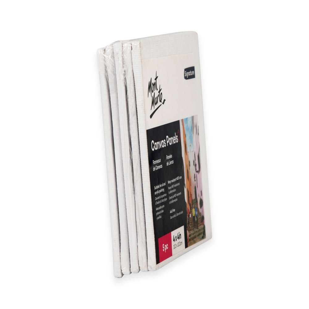 ტილოს პანელები (გადაკრული ტილო მუყაოზე) MM Canvas Panels Pack 5 10.2x10.2cm