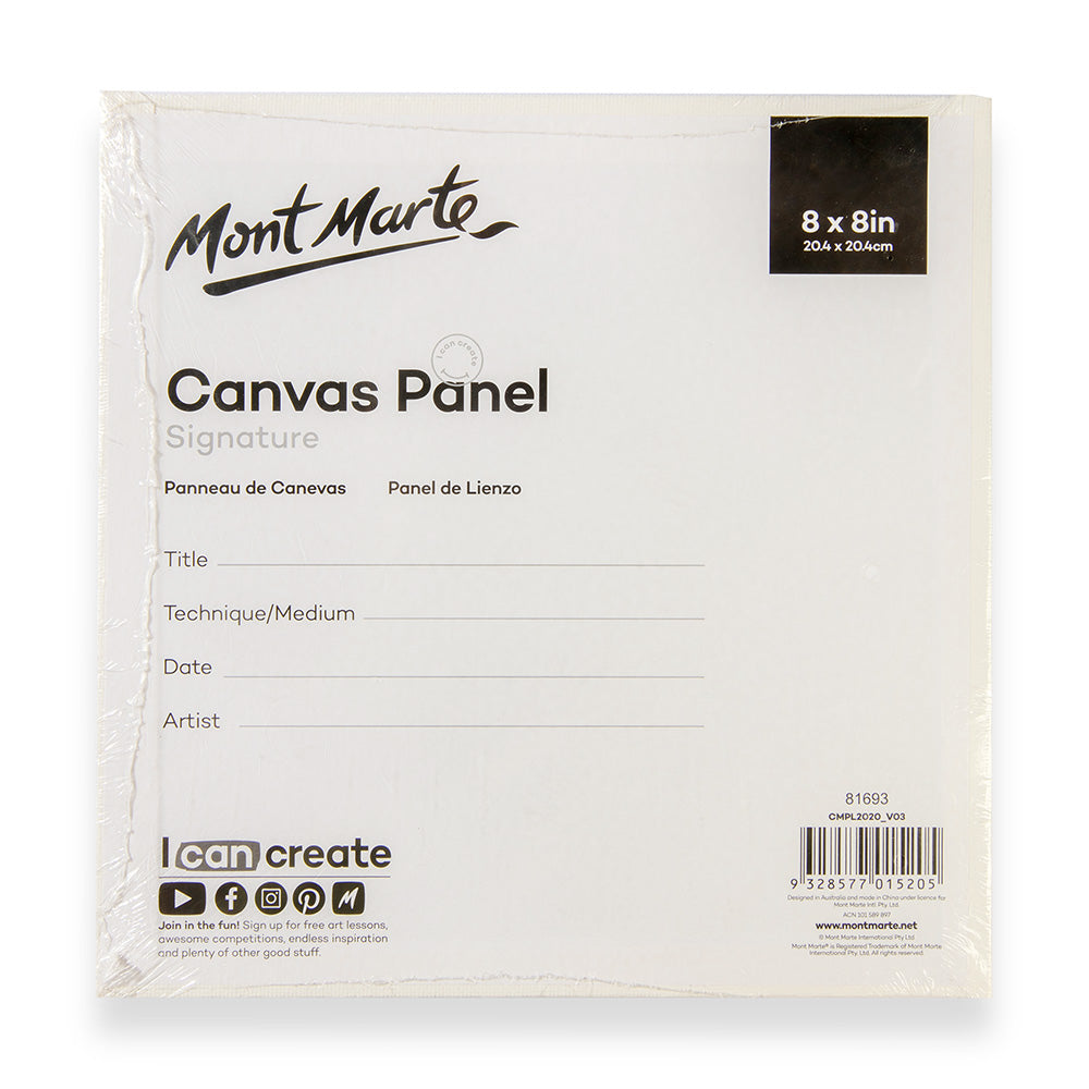 ტილოს პანელი (დაგრუნტული მუყაო) lMM Canvas Panels Pack 2 20.4x20.4cm