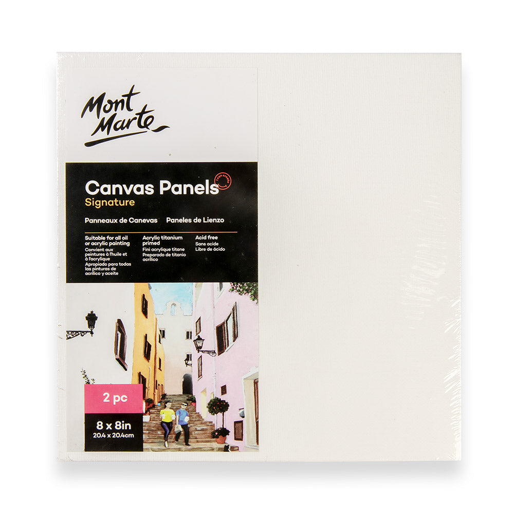 ტილოს პანელი (დაგრუნტული მუყაო) lMM Canvas Panels Pack 2 20.4x20.4cm