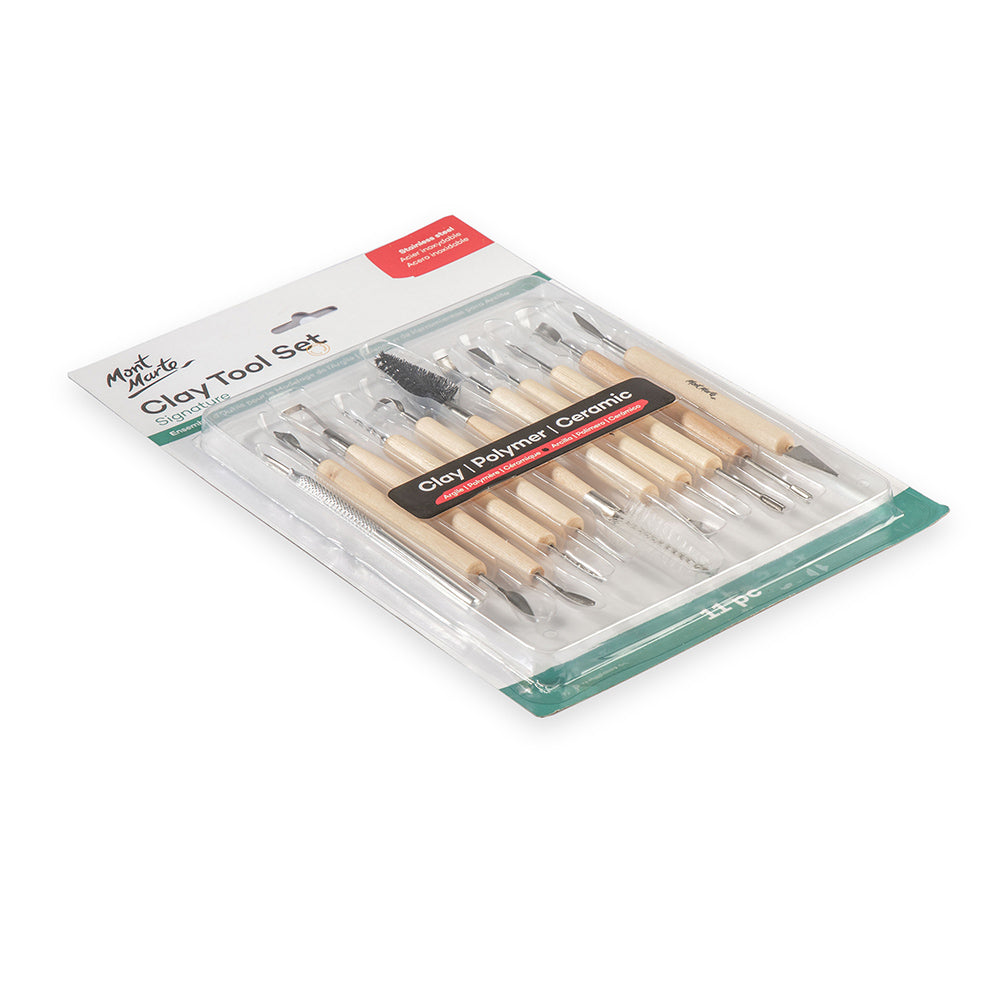 თიხის ინსტრუმენტების ნაკრები (სტეკები) Clay Tool Set 11pc