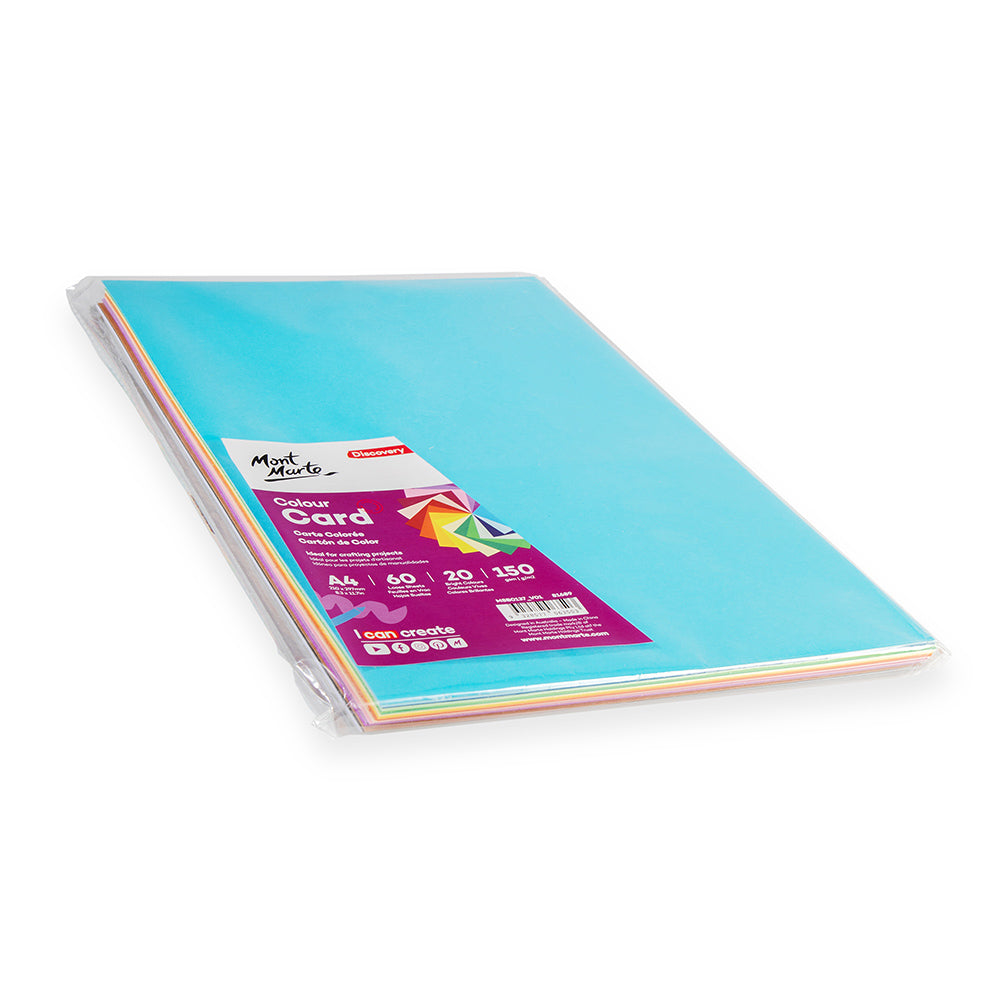 ფერადი ფურცლები - MM Coloured Card 150gsm A4 60 Sheets