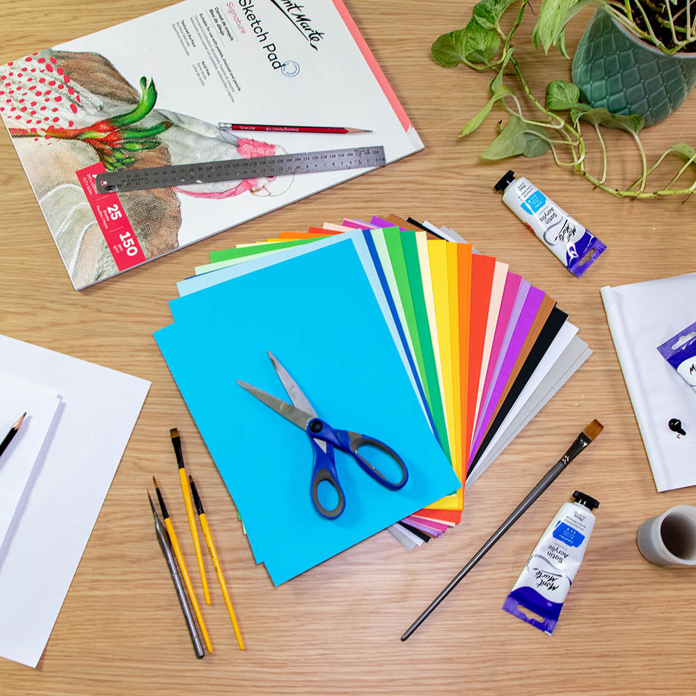 ფერადი ფურცლები - MM Coloured Card 150gsm A4 60 Sheets