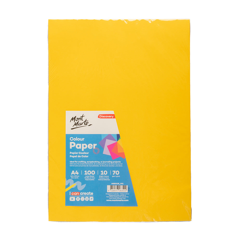 ფერადი ფურცლები - MM Coloured Paper 70gsm A4 100 Sheets