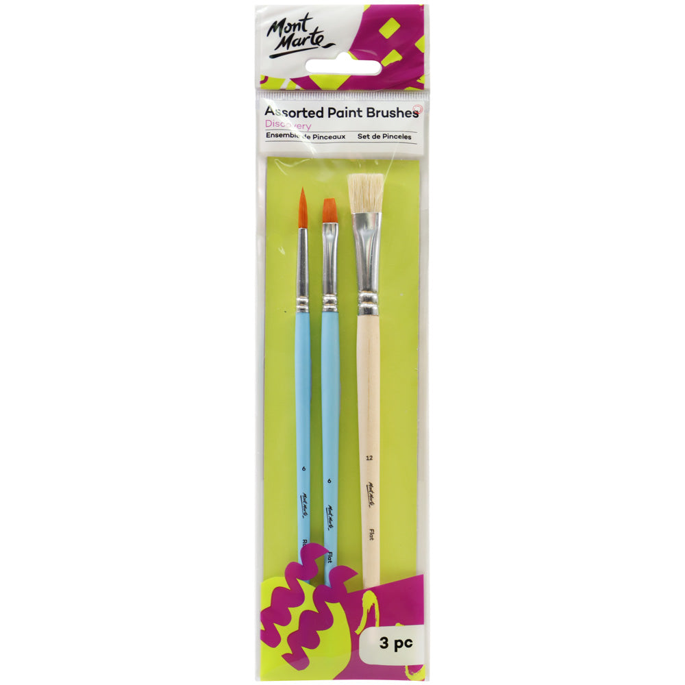 სახატავი ფუნჯების ნაკრები MM Brush Set 3pc BMHS0041