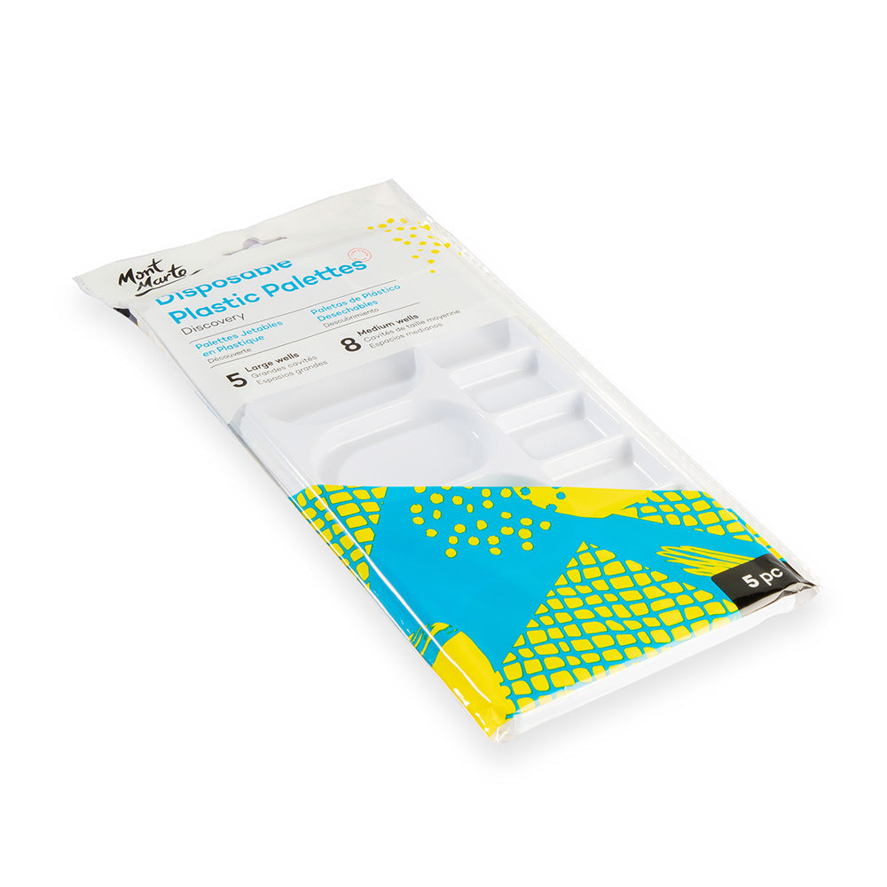 ერთჯერადი პლასტმასის პალიტრა (5ცალი) - MM Disposable Plastic Palettes 5pc