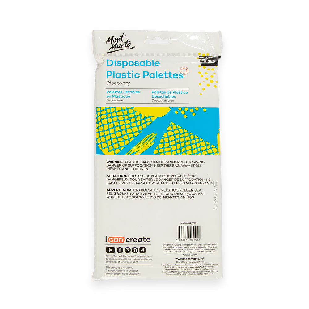ერთჯერადი პლასტმასის პალიტრა (5ცალი) - MM Disposable Plastic Palettes 5pc