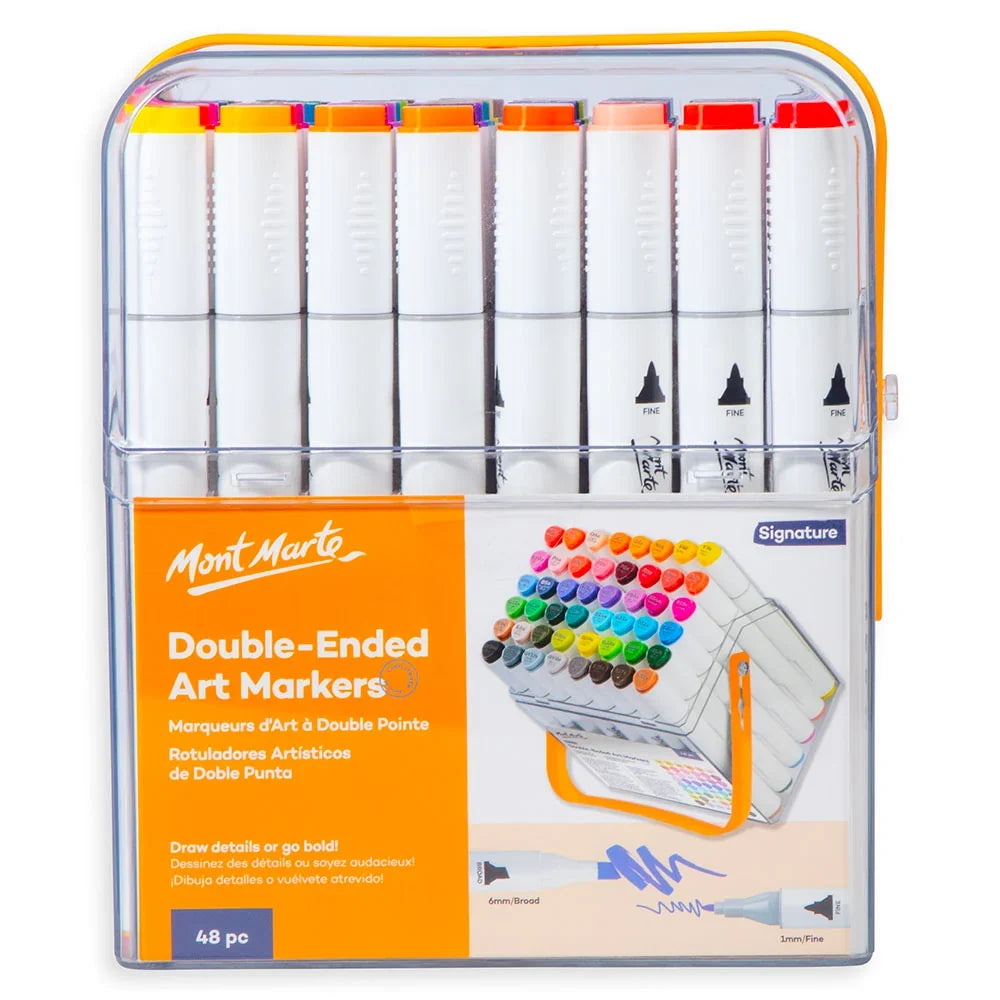 Double Ended Art Markers in Case – 48pc