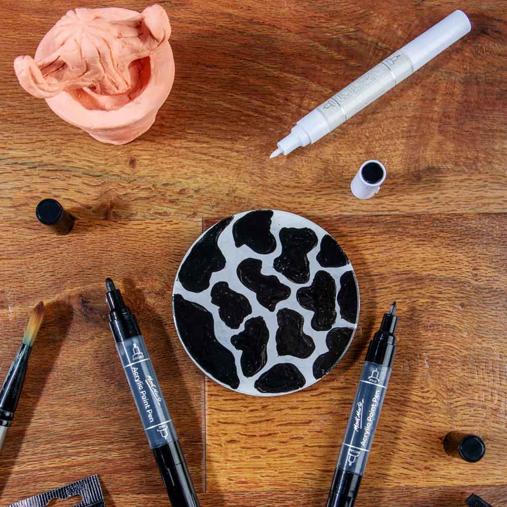 აკრილის მარკერი შავი MM Acrylic Paint Pens Dual TIp Black 2pc