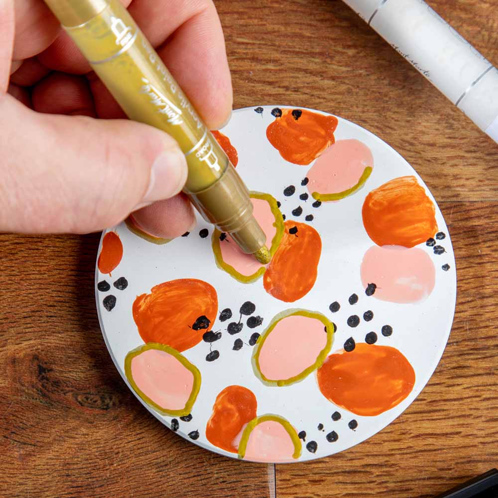 აკრილის მარკერები ორთავიანი Acrylic Paint Pens Dual TIp Gold 2pc