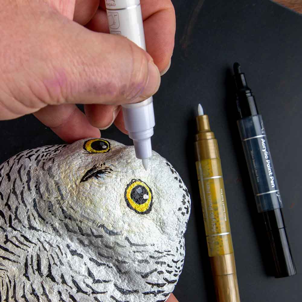 აკრილის მარკერი თეთრი MM Acrylic Paint Pens Dual TIp White 2pc