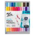 ქსოვილის მარკერები 24 ფერი - MM Dual Tip Fabric Markers 24pc
