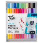 ქსოვილის მარკერები 24 ფერი - MM Dual Tip Fabric Markers 24pc