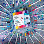 ქსოვილის მარკერები 24 ფერი - MM Dual Tip Fabric Markers 24pc