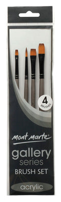 ფუნჯების ნაკრები სინთეთიკური (აკრილის) MM Gallery Series Brush Set Acrylic 4pc