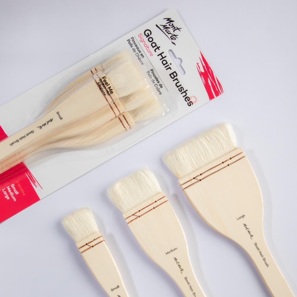 თხის ბეწვის ფუნჯები MM Studio Goat Hair Brush Set 3pc
