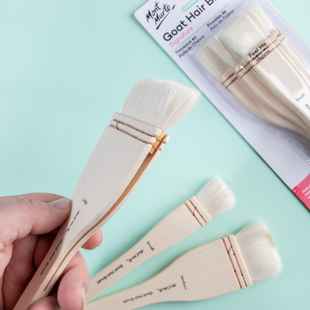 თხის ბეწვის ფუნჯები MM Studio Goat Hair Brush Set 3pc