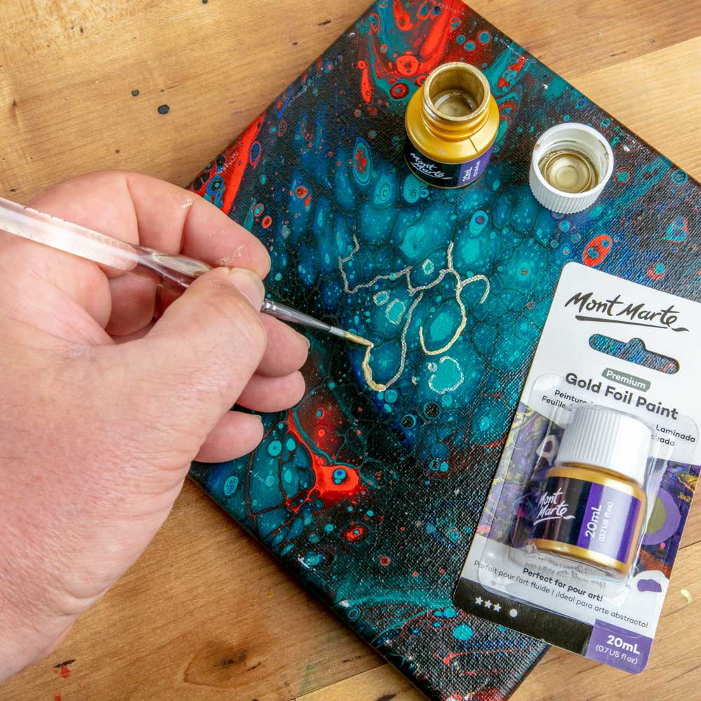 ოქროს იმიტაციის ეფექტის საღებავი 20 მლ - Gold Foil Paint Premium 20ml
