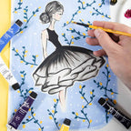 გუაშის საღებავი 18 ფერი ნაკრები MM Gouache 18pc x 12ml