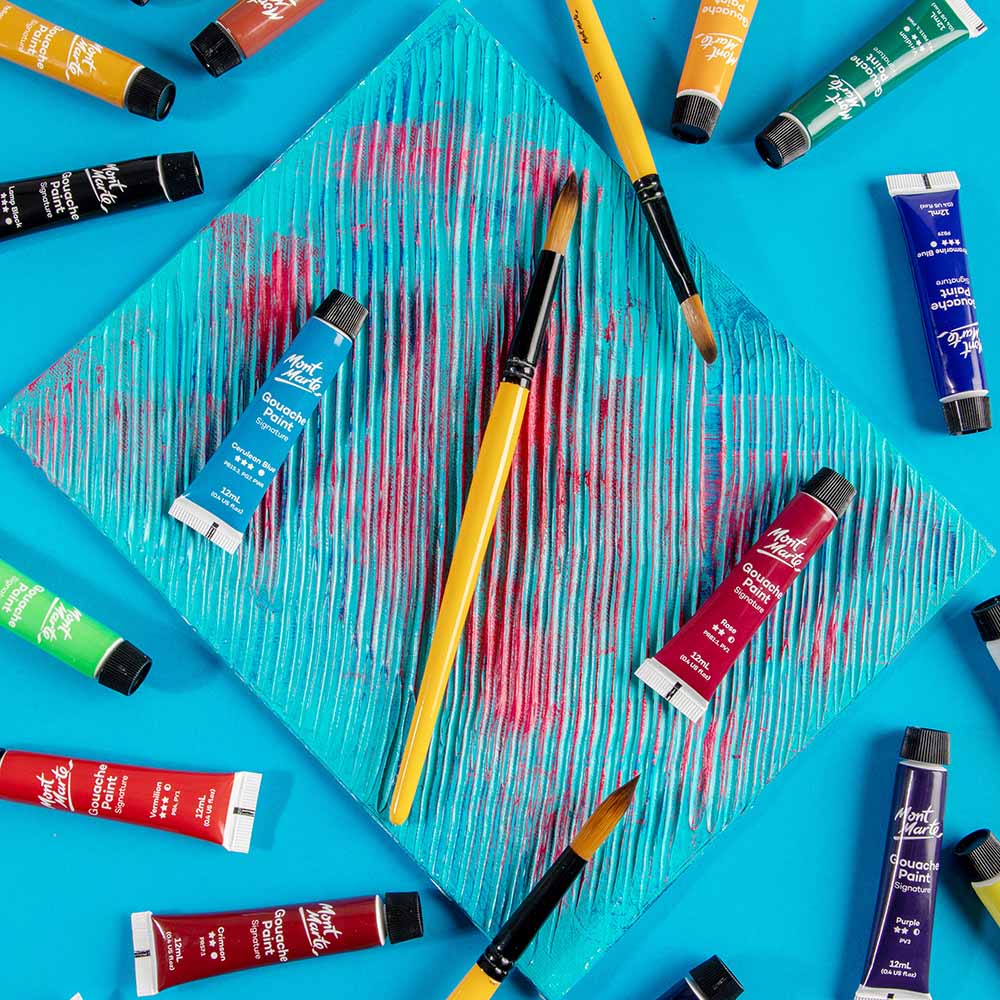 გუაშის საღებავი 18 ფერი ნაკრები MM Gouache 18pc x 12ml