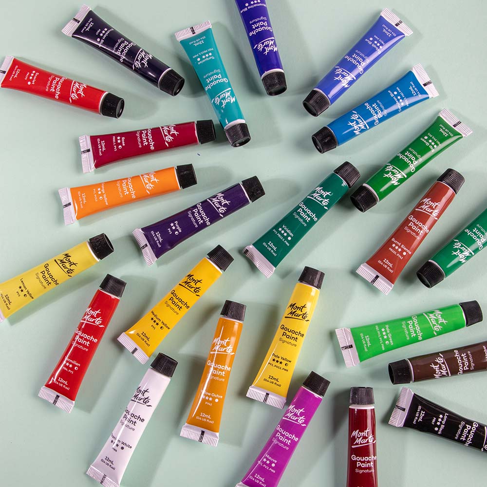 გუაშის საღებავი ნაკრები 24 ფერი 12მლ - MontMarte Gouache 24pc x 12ml