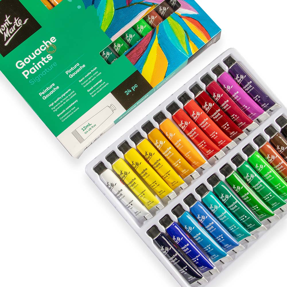 გუაშის საღებავი ნაკრები 24 ფერი 12მლ - MontMarte Gouache 24pc x 12ml