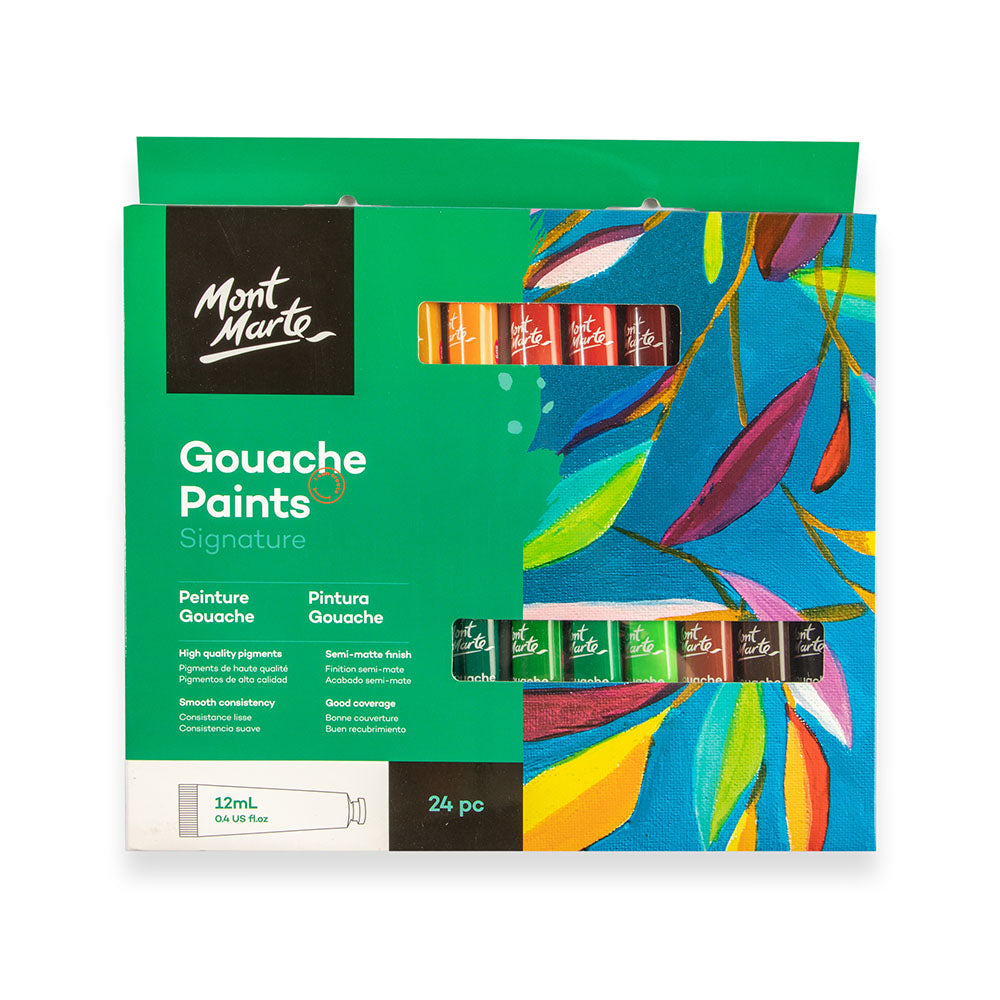 გუაშის საღებავი ნაკრები 24 ფერი 12მლ - MontMarte Gouache 24pc x 12ml