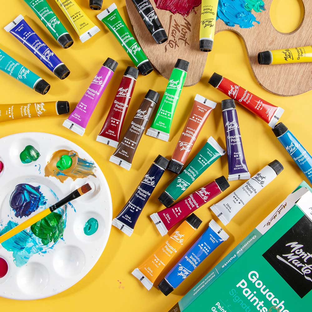 გუაშის საღებავი ნაკრები 24 ფერი 12მლ - MontMarte Gouache 24pc x 12ml
