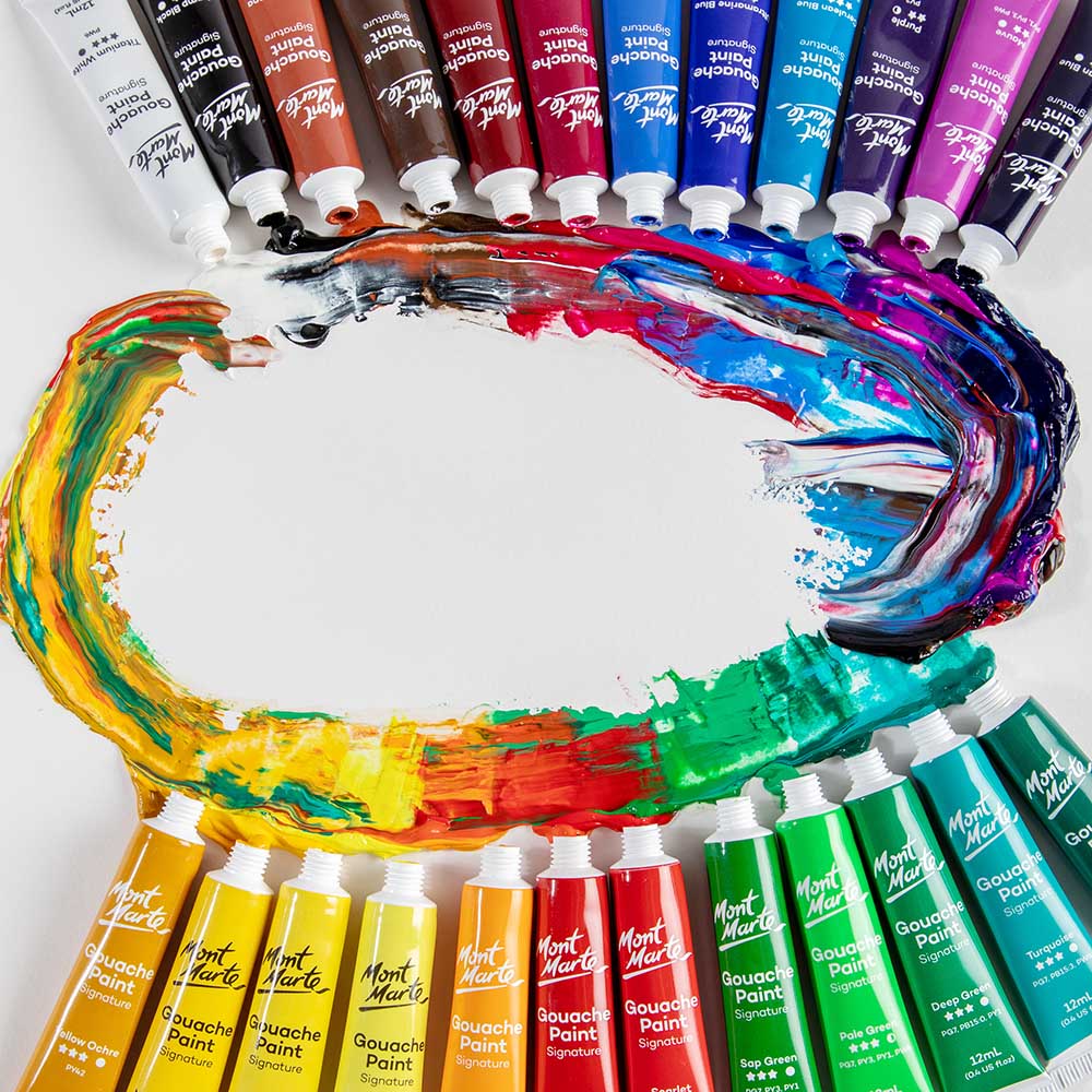 გუაშის საღებავი ნაკრები 24 ფერი 12მლ - MontMarte Gouache 24pc x 12ml