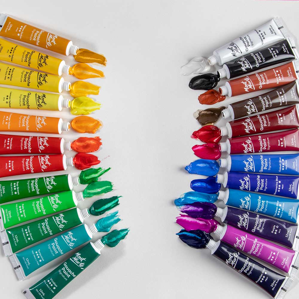 გუაშის საღებავი ნაკრები 24 ფერი 12მლ - MontMarte Gouache 24pc x 12ml