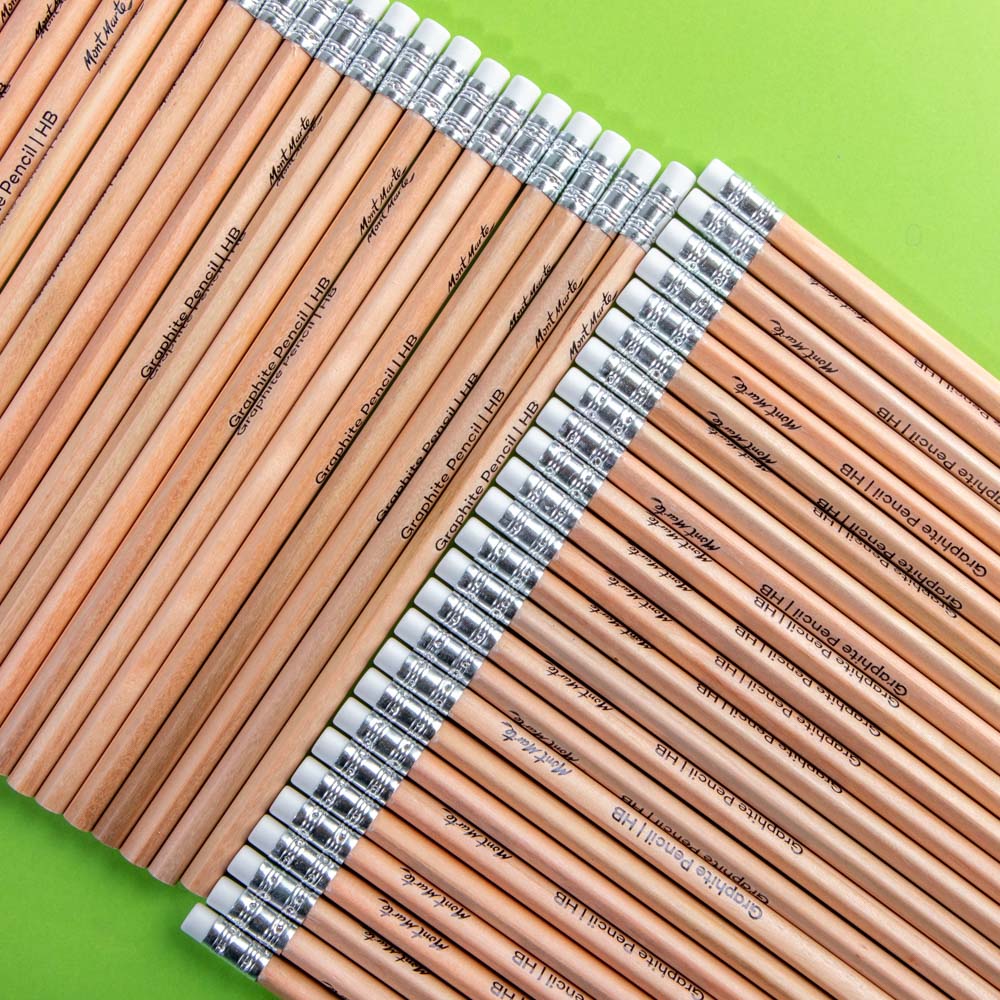 MM Graphite Pencils with Eraser HB 50pc