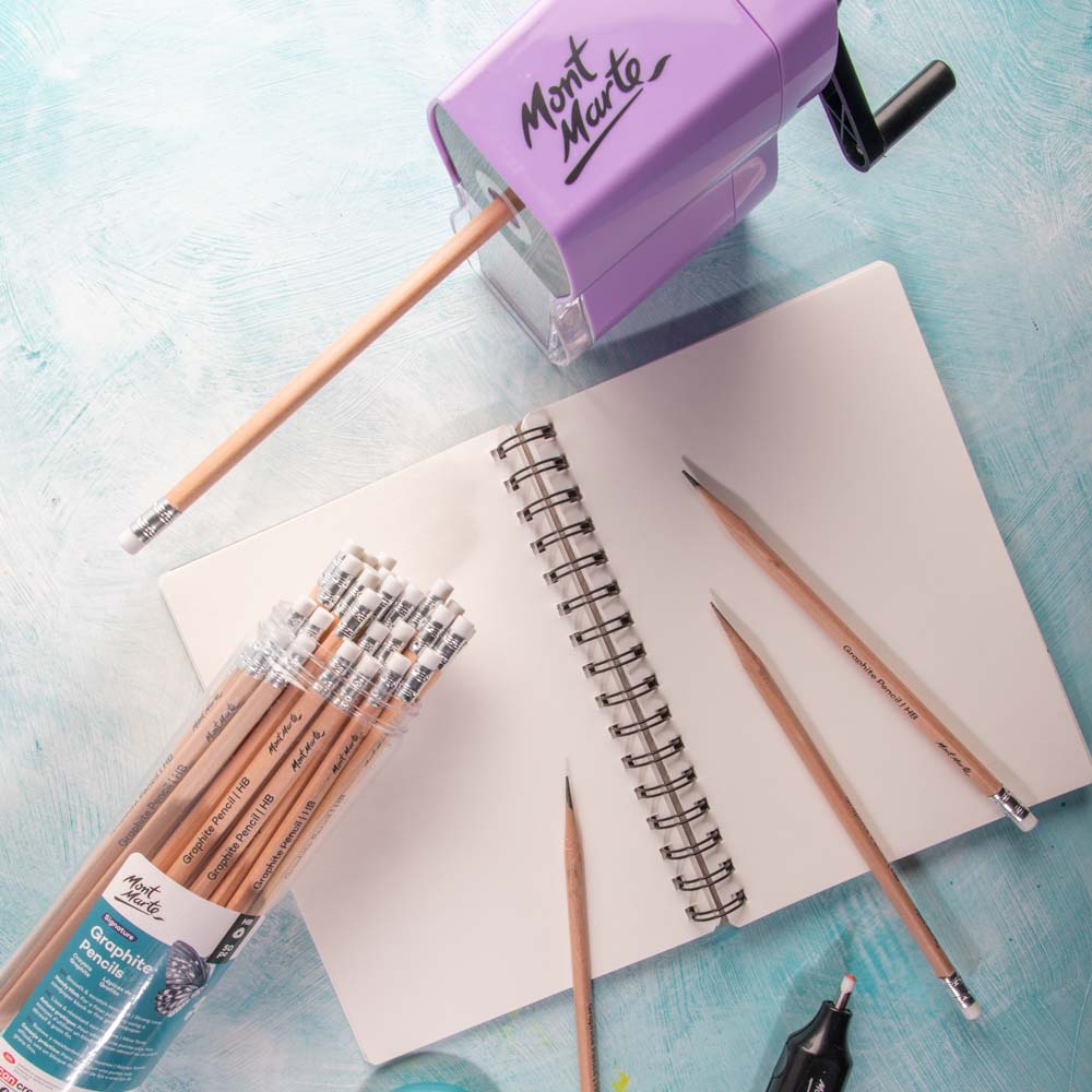MM Graphite Pencils with Eraser HB 50pc