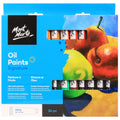 ზეთის საღებავი 24 ფერი ნაკრები MM Oil Paints 24pc x 12ml