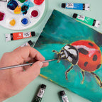 ზეთის საღებავი 24 ფერი ნაკრები MM Oil Paints 24pc x 12ml