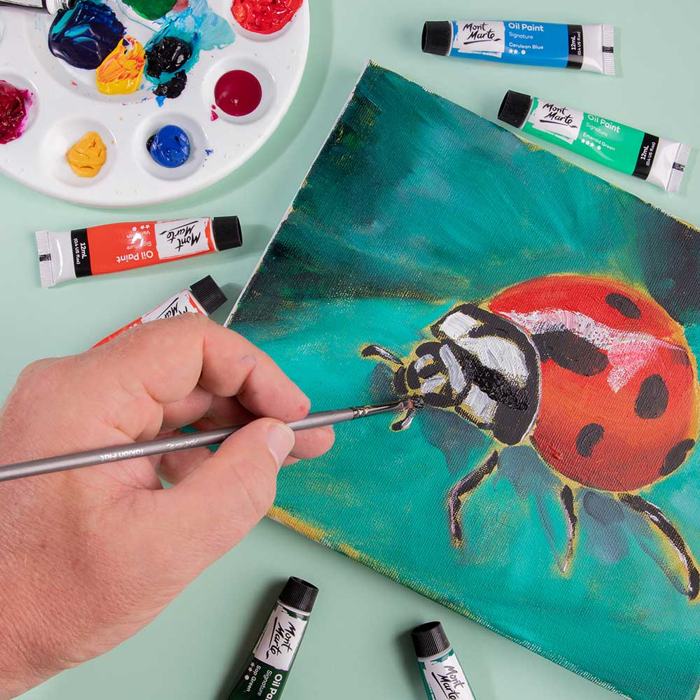 ზეთის საღებავი 24 ფერი ნაკრები MM Oil Paints 24pc x 12ml