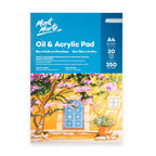 ზეთის საღებავის და აკრილის პადი MM Oil & Acrylic Pad 350gsm A4 20 Sheets
