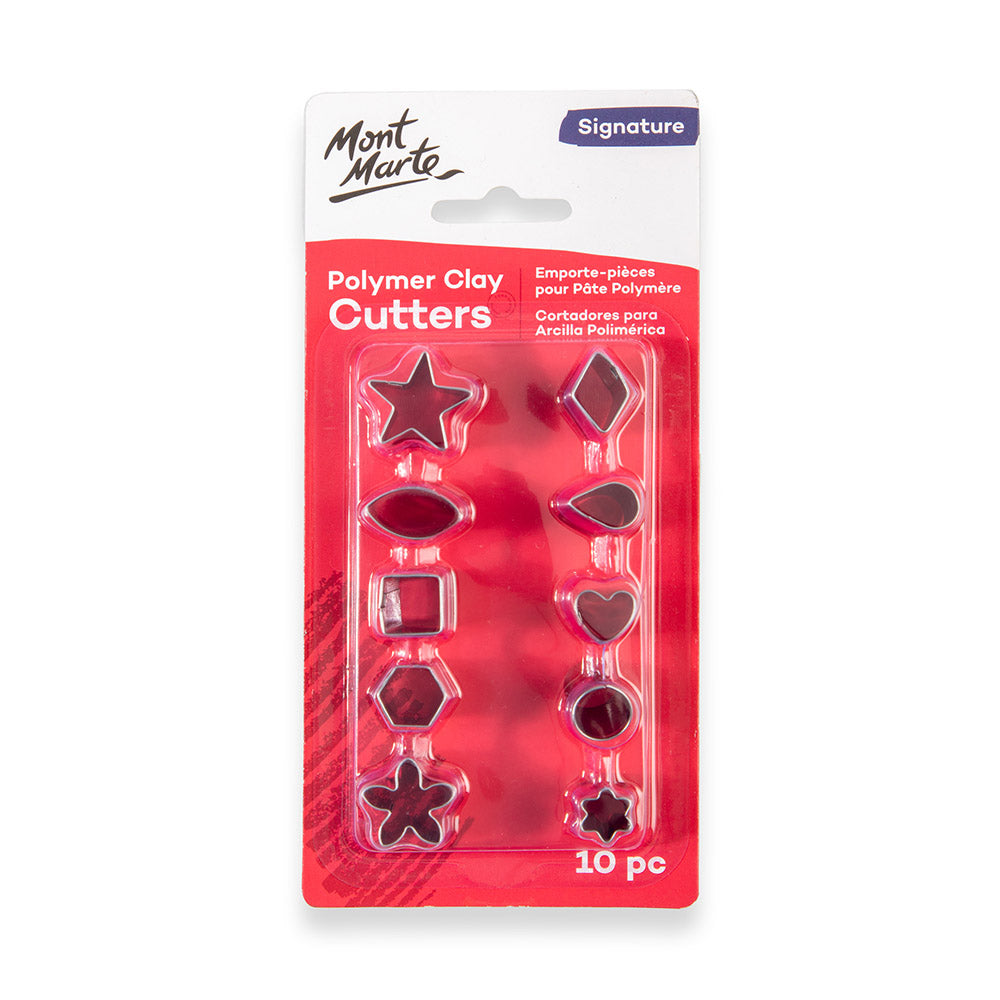 პოლიმერული თიხის საჭრელი ფორმები MM Polymer Clay Mini Cutter Set 10pcიი