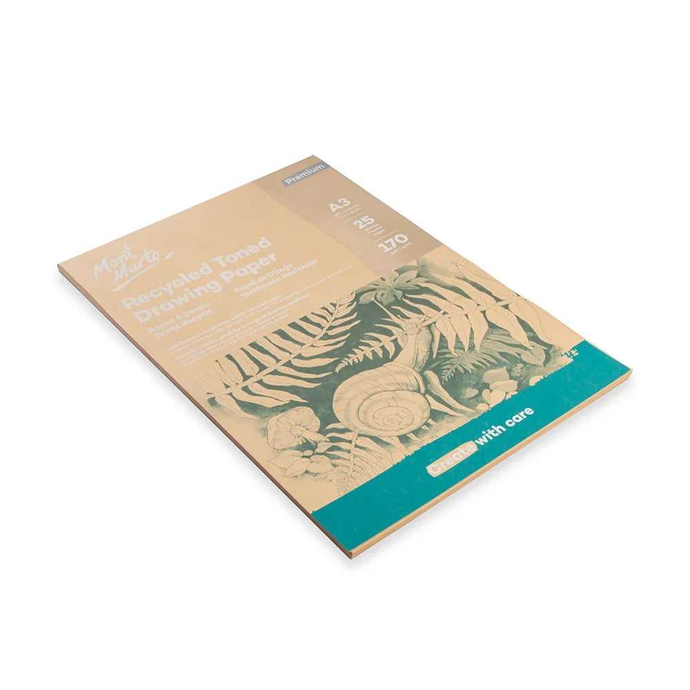 Recycled Toned Drawing Paper – A3, 25 Sheets, 170gsm