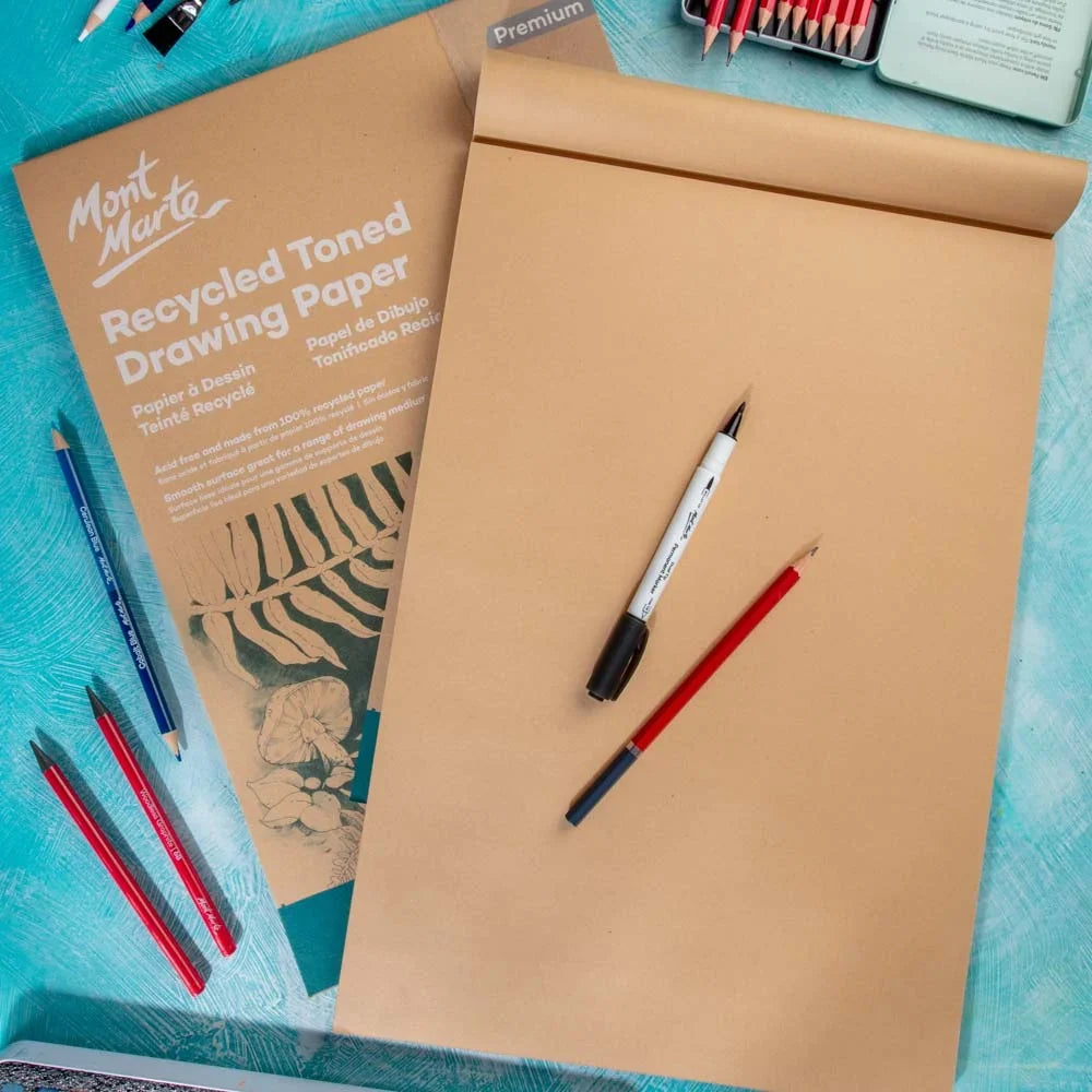 Recycled Toned Drawing Paper – A3, 25 Sheets, 170gsm