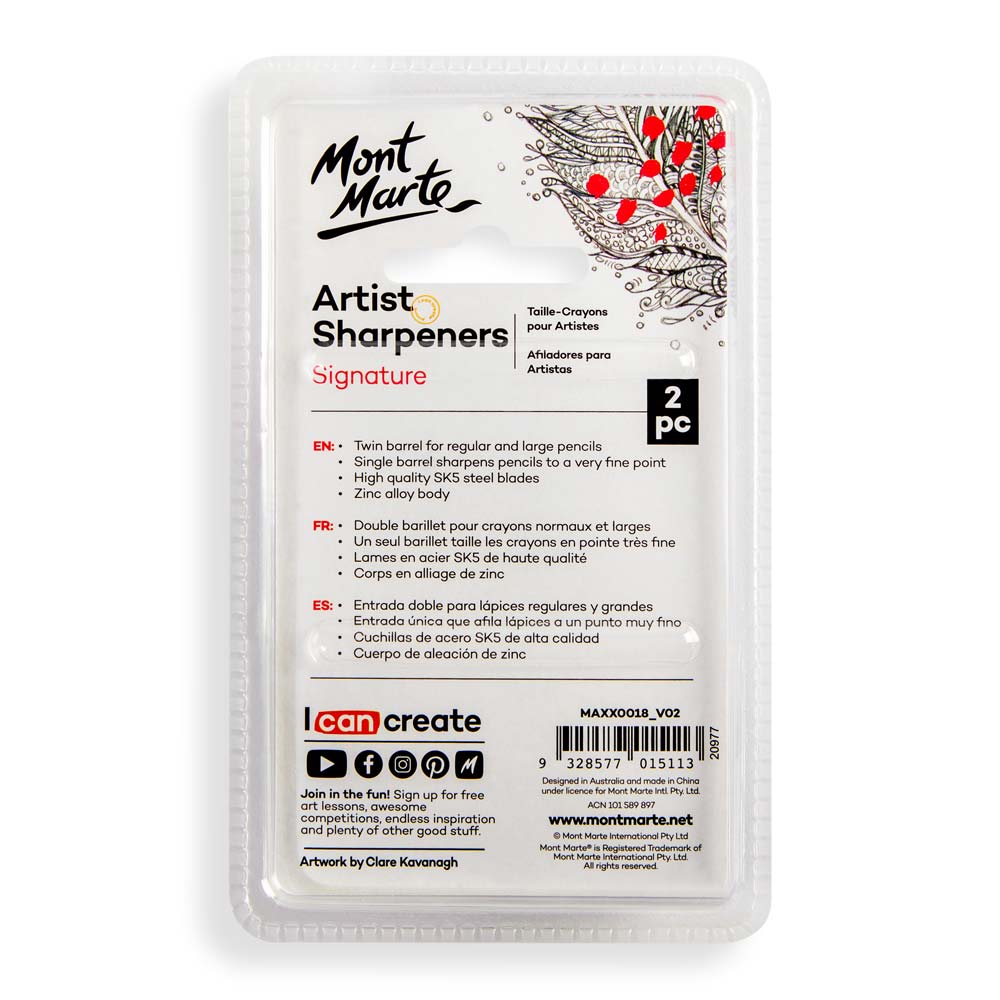 MM Artists Sharpener Set Zinc Alloy 2pc