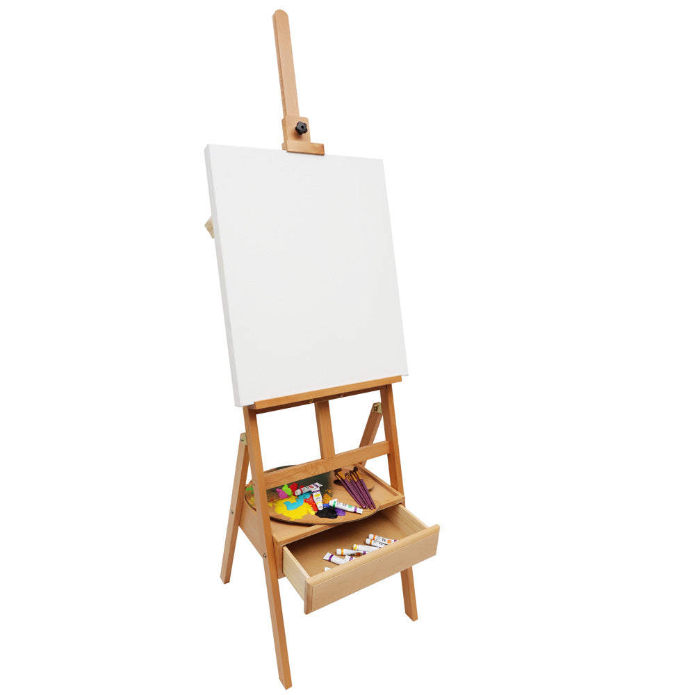 ხის მოლბერტი სათავსო ყუთით MM Box Floor Easel - Beech