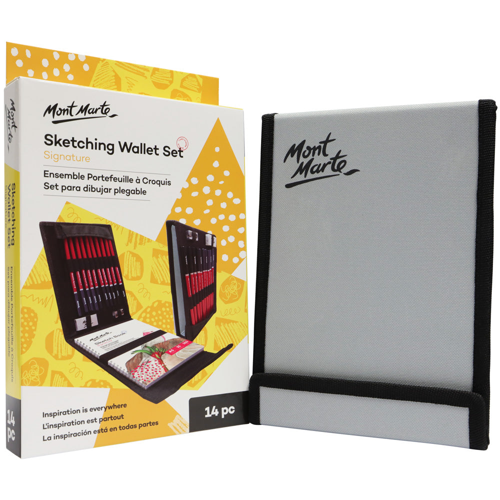 სკეჩების სახატავი ნაკრები პენლით Sketching Wallet Set Signature 14pc