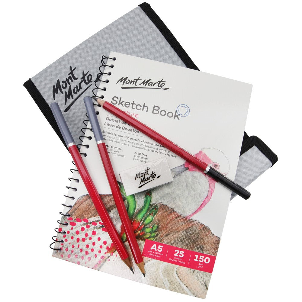 სკეჩების სახატავი ნაკრები პენლით Sketching Wallet Set Signature 14pc
