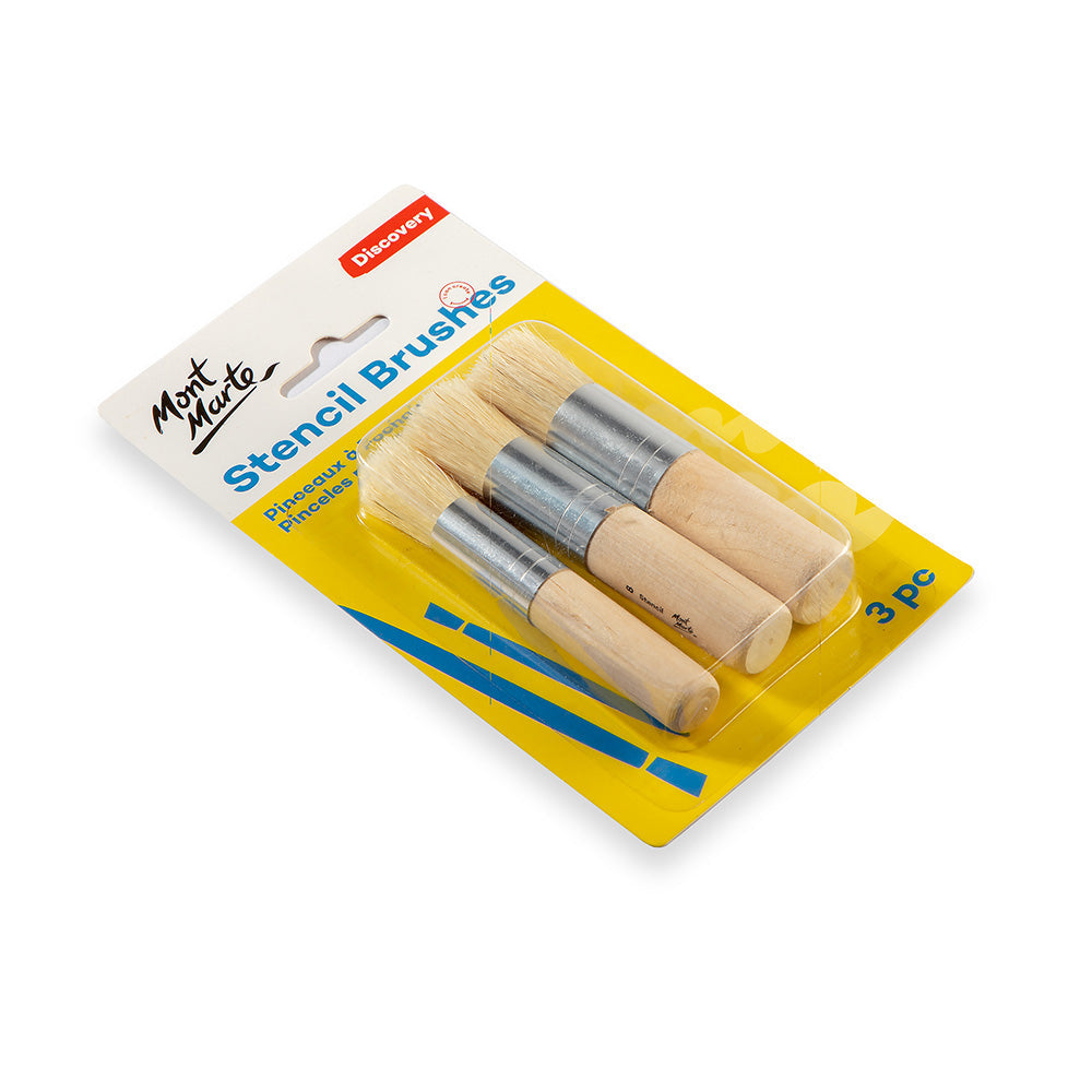 სტენსილის ფუნჯები Studio Stencil Brushes Pkt 3 MAA0021