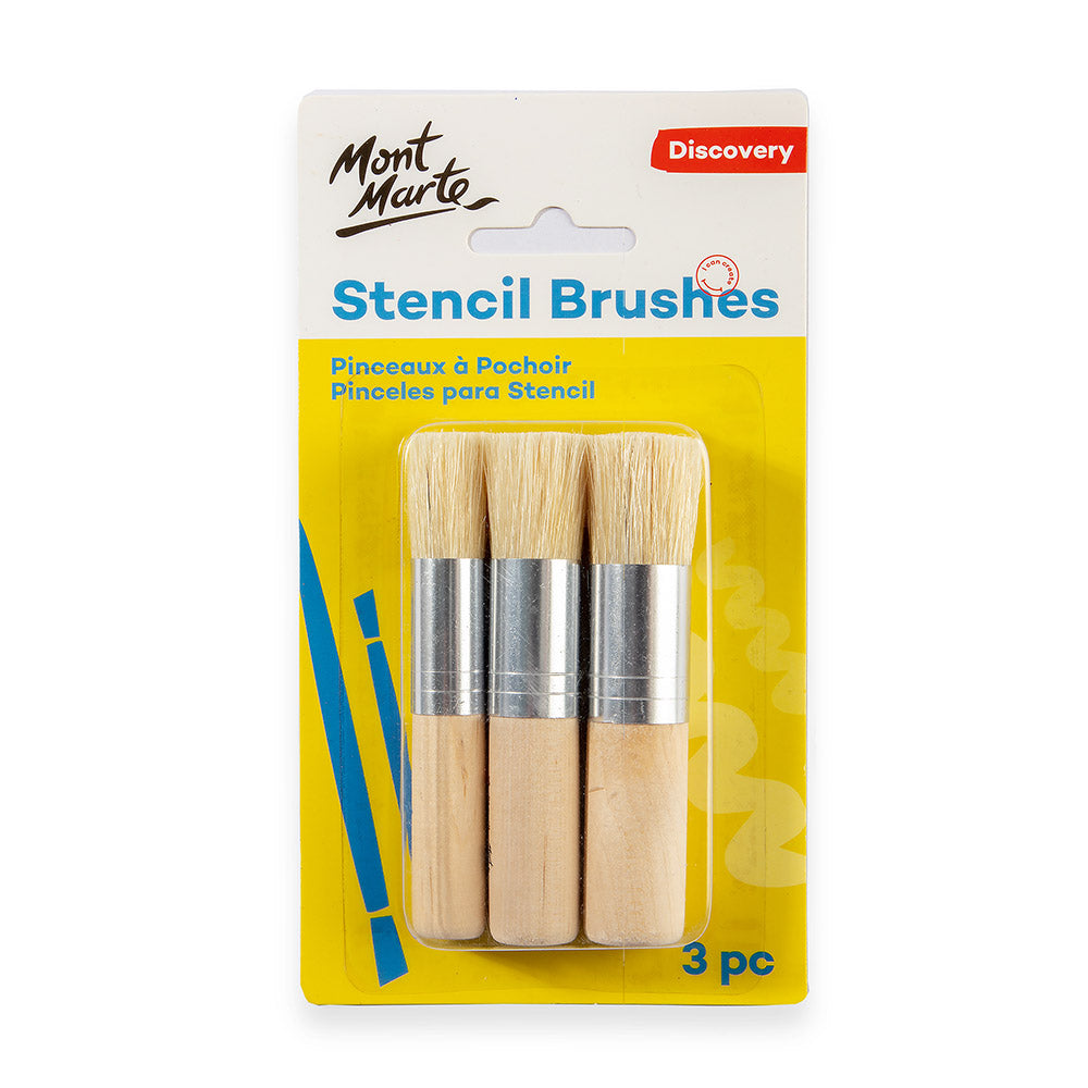 სტენსილის ფუნჯები Studio Stencil Brushes Pkt 3 MAA0021