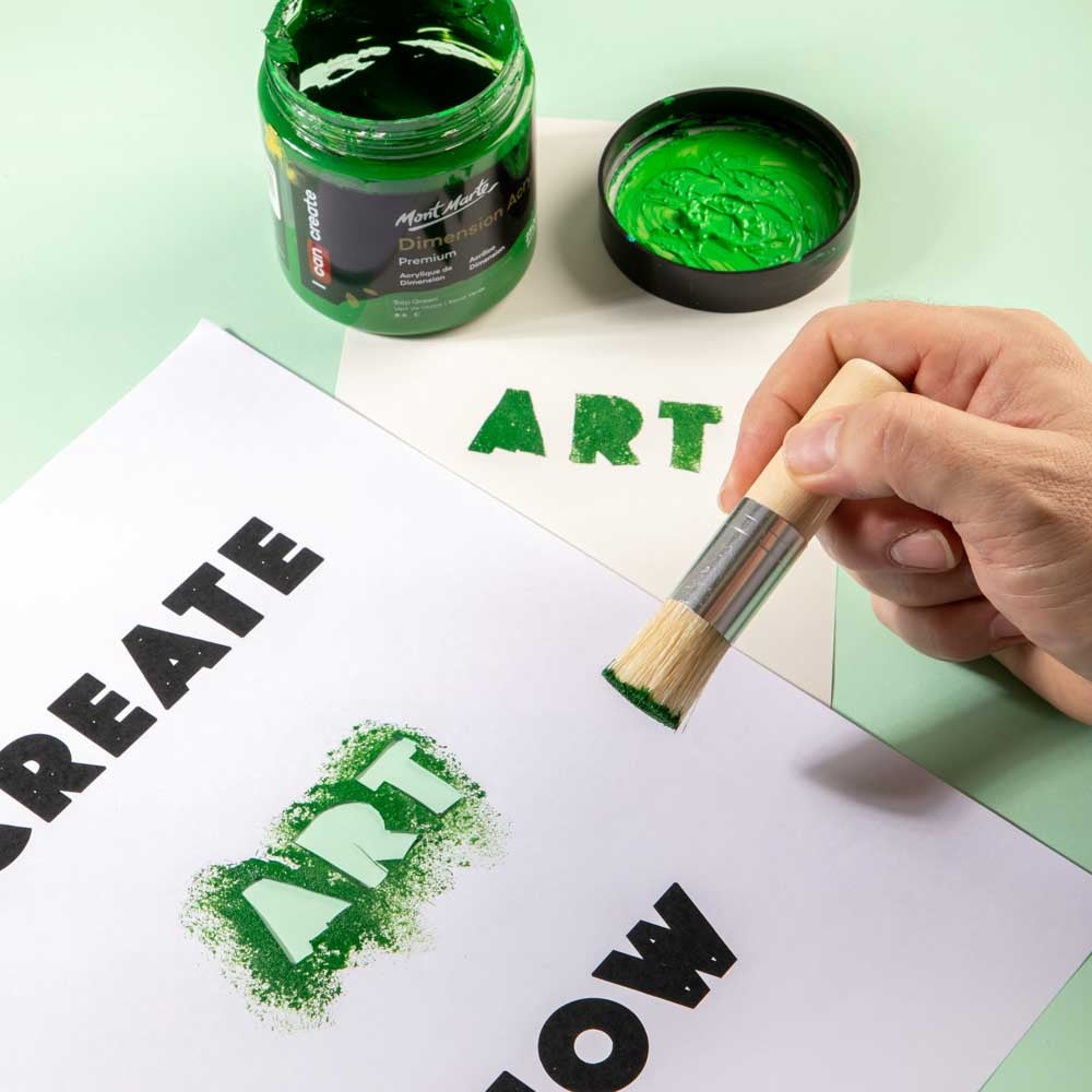 სტენსილის ფუნჯები Studio Stencil Brushes Pkt 3 MAA0021